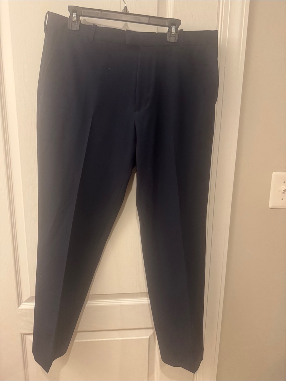IZOD Men's Tailored Navy Dress Pants